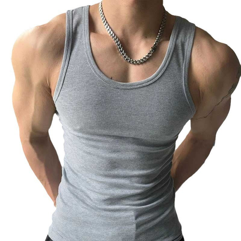 Men's Summer Lightweight Sports Plain I-shaped Vest