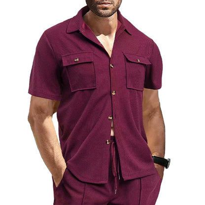 Men's Summer American Leisure Cargo Shirt