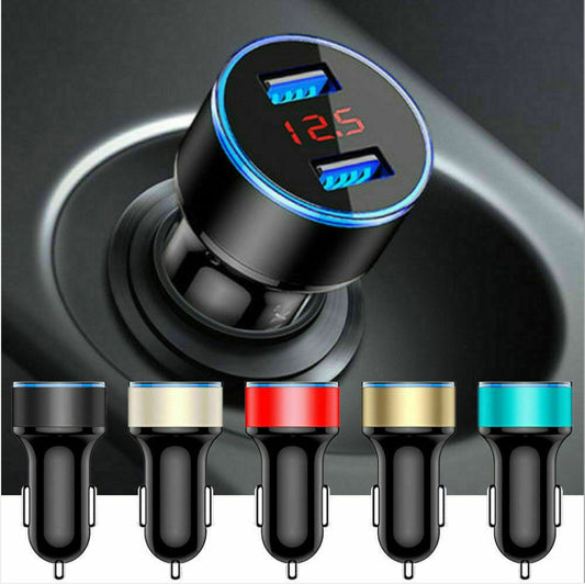 LED digital display car charger