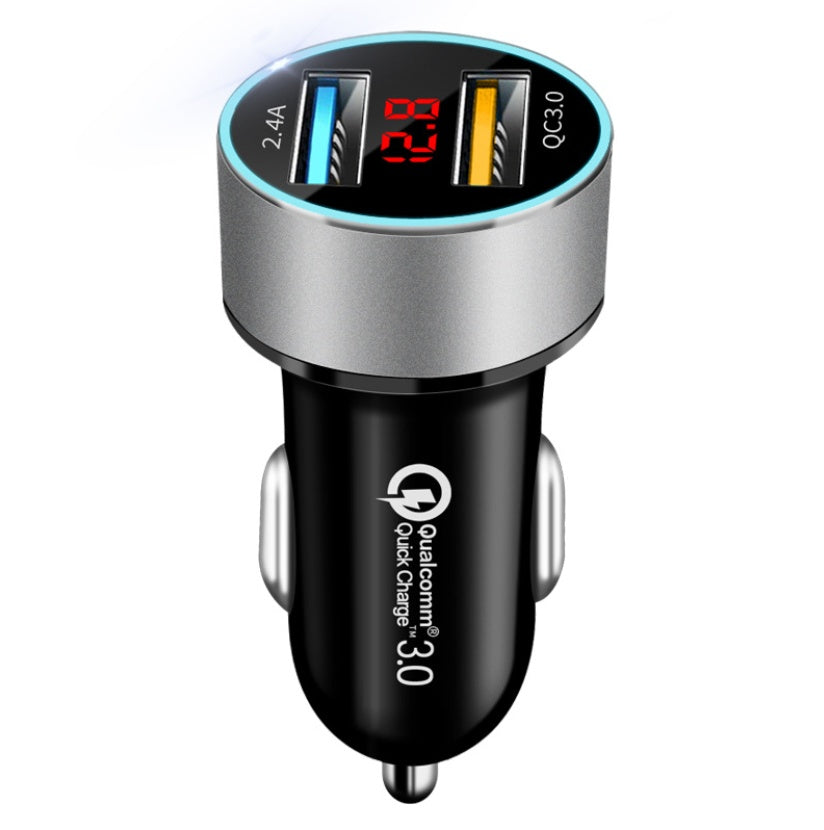 LED digital display car charger