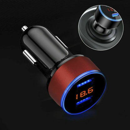 LED digital display car charger