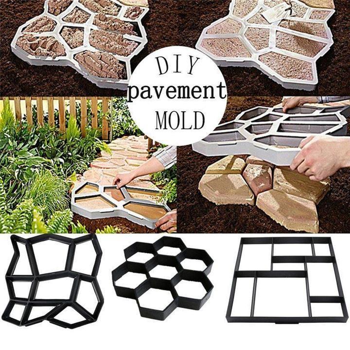 Ultralight diy garden paving mould hexagonal fancy mould