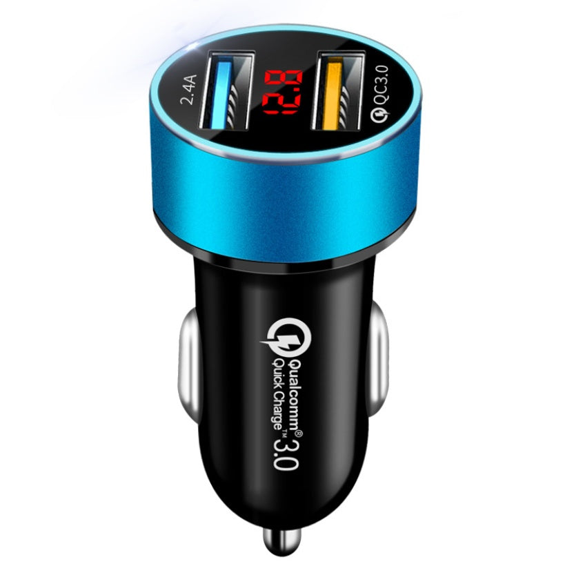 LED digital display car charger