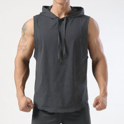 Men's Casual Sports Hoodie Hooded Vest