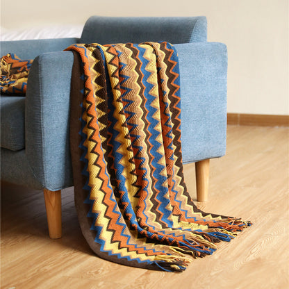 Bohemian Sofa Blanket Cross Border Knitting Blanket Office Nap Blanket Air Conditioning Blanket