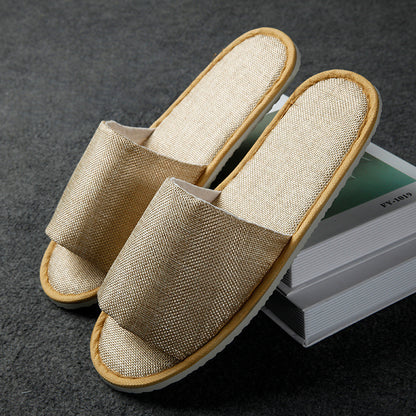 Hemp Simple Slippers Men Women Hotel Travel Spa Portable Folding House Disposable Home Guest Indoor Slippers Big Size