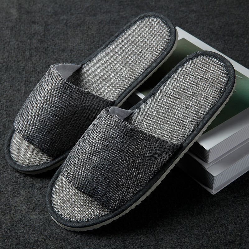 Hemp Simple Slippers Men Women Hotel Travel Spa Portable Folding House Disposable Home Guest Indoor Slippers Big Size