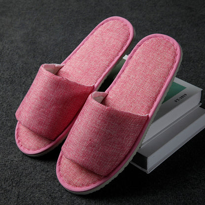 Hemp Simple Slippers Men Women Hotel Travel Spa Portable Folding House Disposable Home Guest Indoor Slippers Big Size