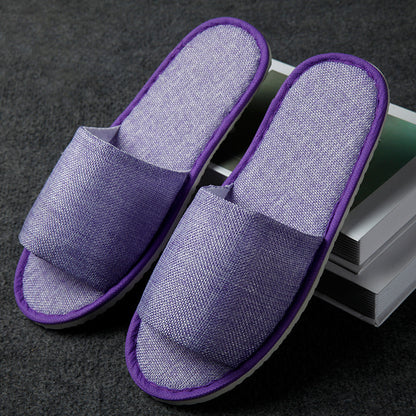 Hemp Simple Slippers Men Women Hotel Travel Spa Portable Folding House Disposable Home Guest Indoor Slippers Big Size