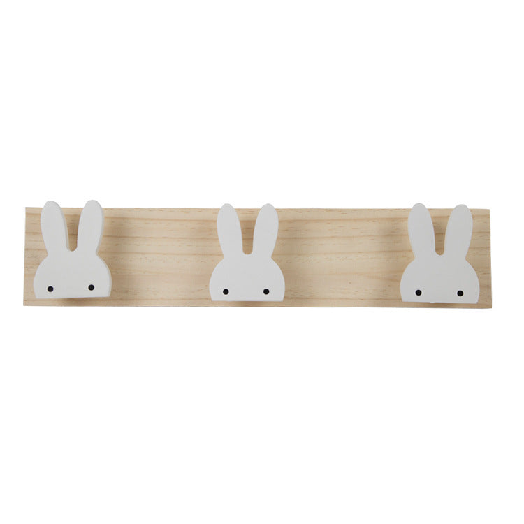 Chambre D Enfants Lapin Blanc Cygne Crochets En Bois Naturel Pour