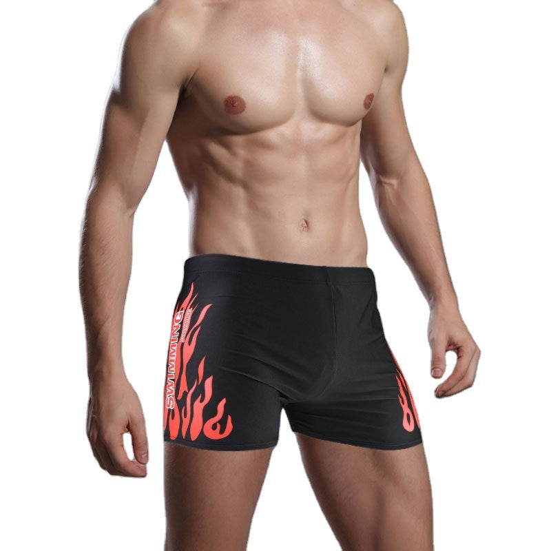 Swimming Trunks Swimwear New Style Men's Swimwear Flame Swimming Trunks