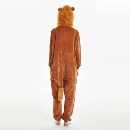 New Lion Flannel Cartoon One-piece Pajamas