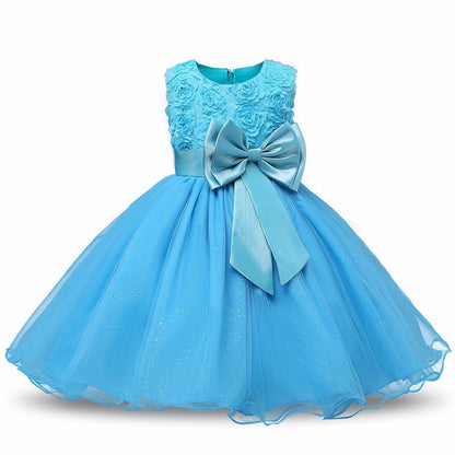 Princess Flower Girl Dress Summer Tutu Wedding Birthday Party Dresses