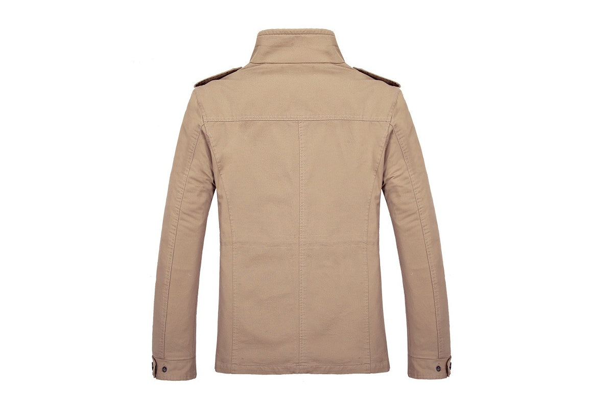 New Men's Casual Style Stand Collar Cotton Wearable Washable Youth Jacket