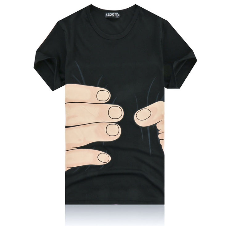 3D big hand short sleeve t-shirt