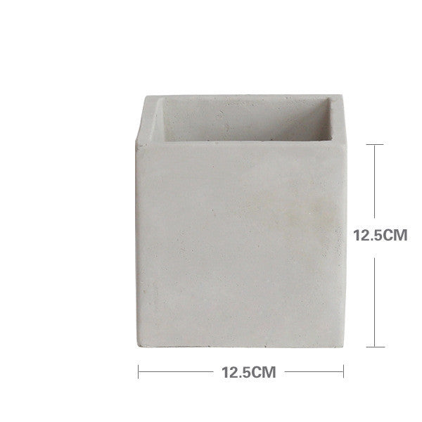 Square cement flowerpot