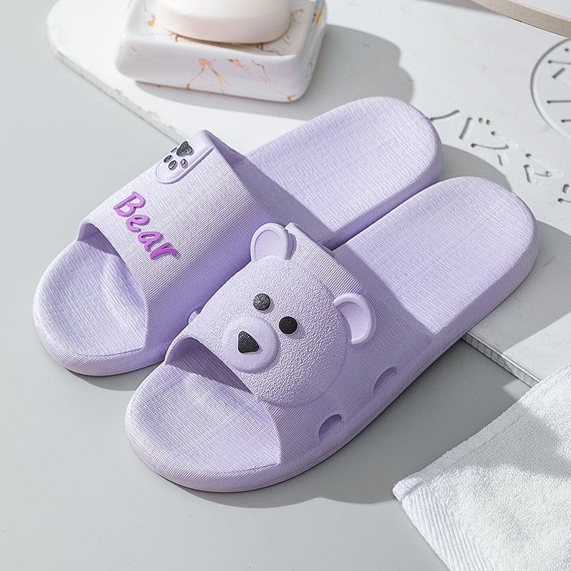 Non Slip Wear Resistant Bathroom Cartoon Soft Bottom Sandals