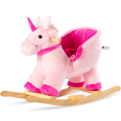 Peluche animal à bascule, bascule licorne, chaise berçante pour enfants, cheval à bascule, balançoire en peluche pour bébés et tout-petits, cadeau jouet à bascule pour enfants de 10 à 36 mois