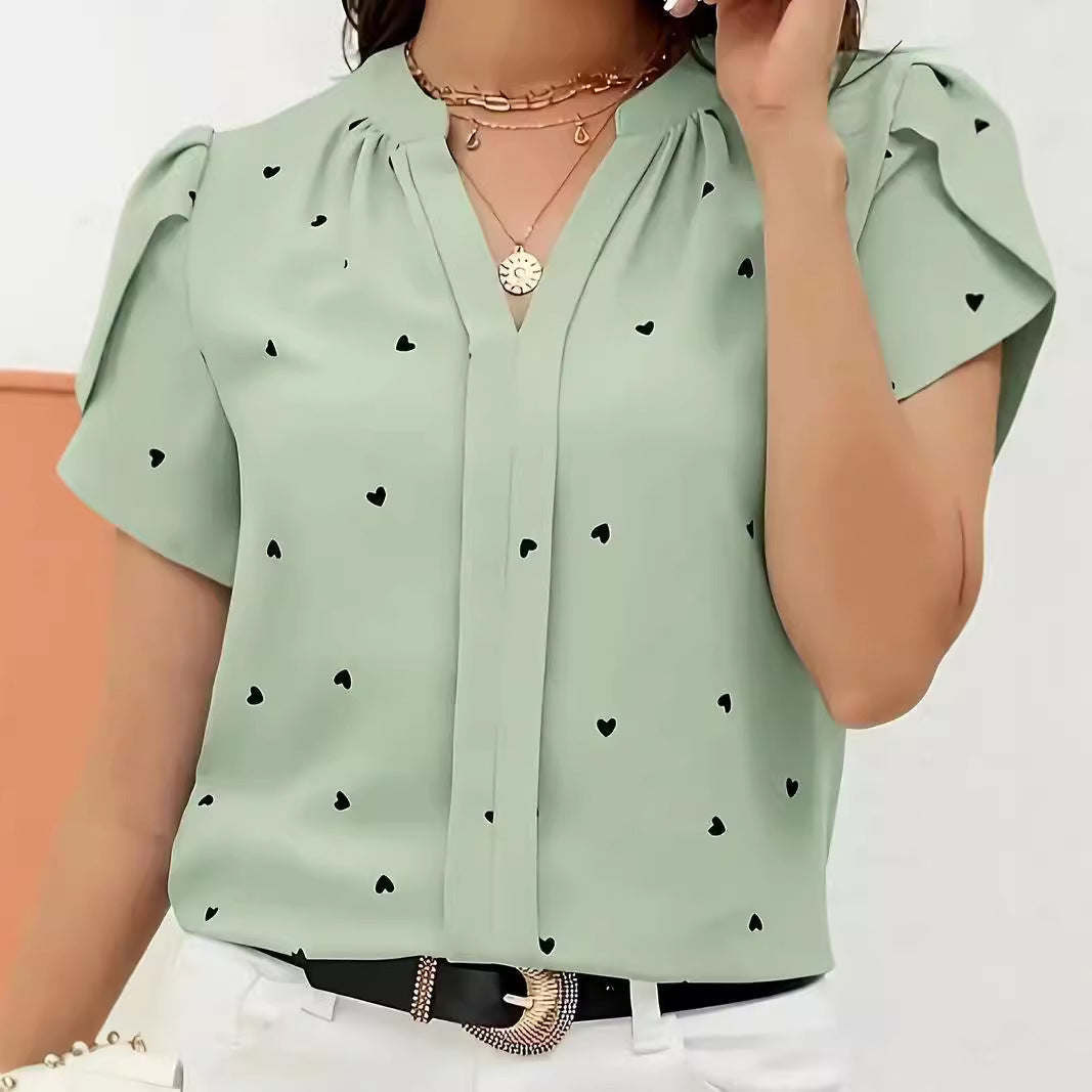 Autumn Women's Casual And Comfortable Short Sleeved Top