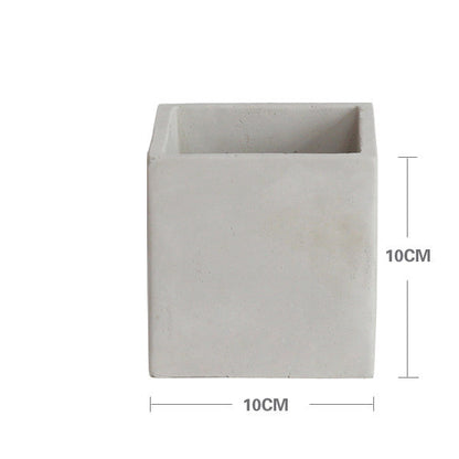 Square cement flowerpot