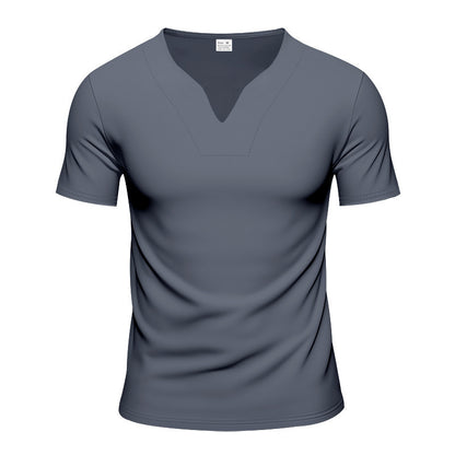 Quick-drying Skin-friendly Loose Solid Color Short Sleeve