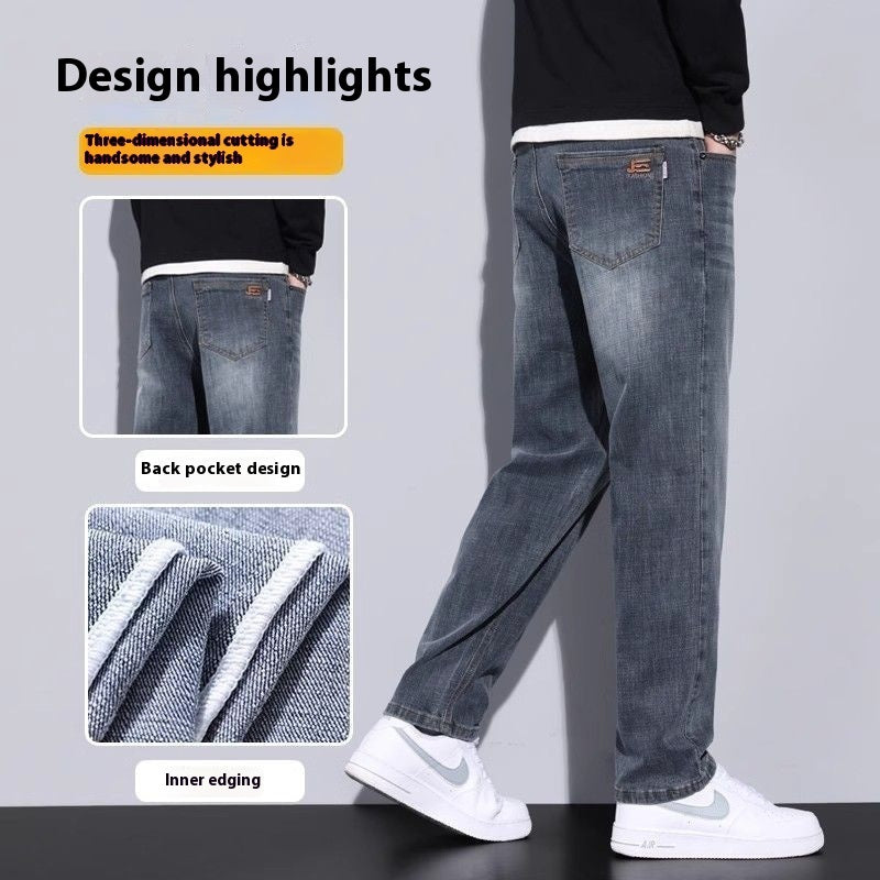 Jeans Loose Straight Casual Long Pants Men