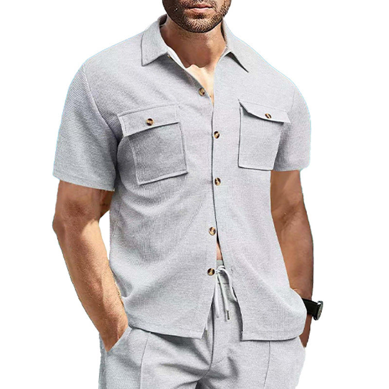 Men's Summer American Leisure Cargo Shirt