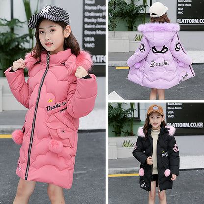 Girls' cotton-padded jackets