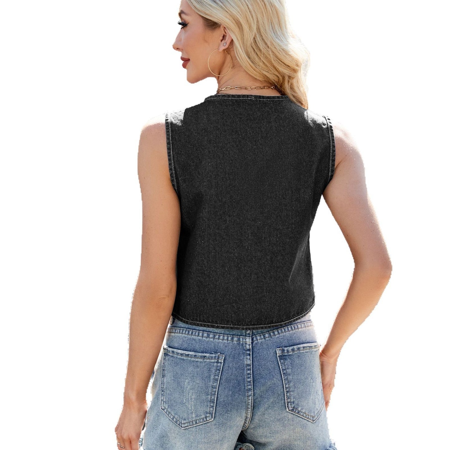 Women's Lace-up Waistcoat Vest Top