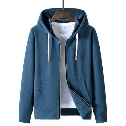 Men's Trendy Fashion Waffle Hooded Casual Sports Sweater Suit