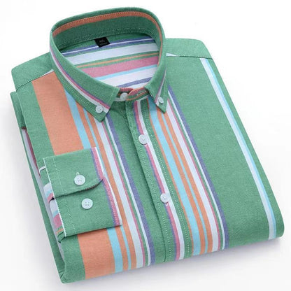 Autumn Striped Shirt Men's Business Casual