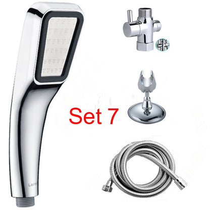 Hand-held pressurized shower