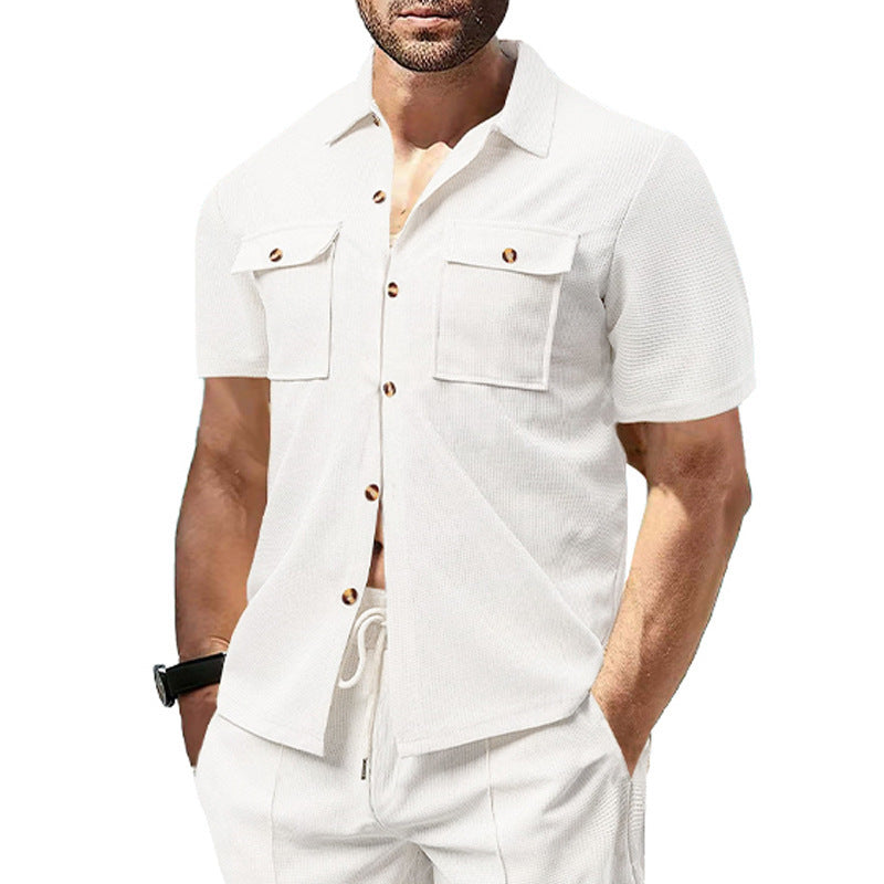 Men's Summer American Leisure Cargo Shirt