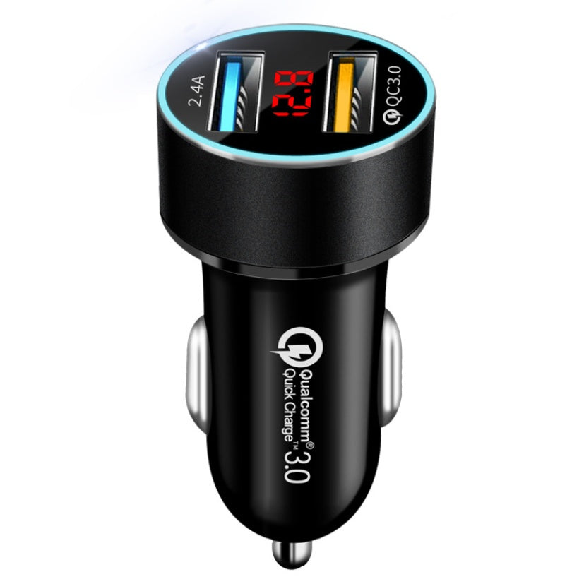 LED digital display car charger