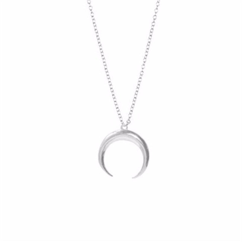 Collier Croissant cornes lune pendentif