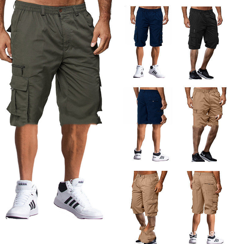 Men's Multi-pocket Cargo Shorts Loose Outdoor Casual