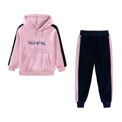 Fashion Girls Long Sleeve Two-piece Sports Suit