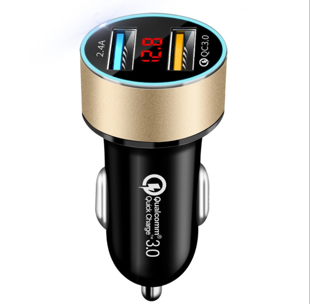 LED digital display car charger