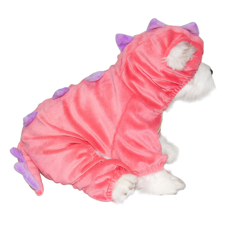 Halloween Dog Clothes Stretch Dinosaur Transformation Costume