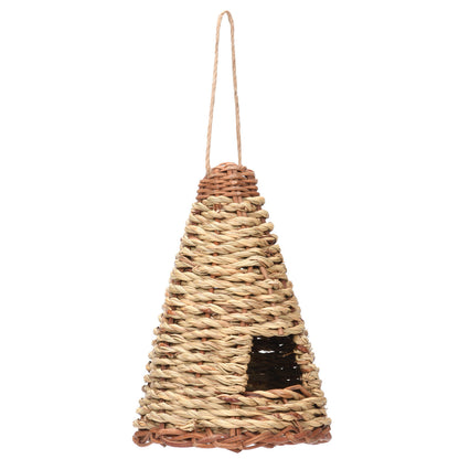 Creative Flat Bottomed Grass Woven Bird's Nest Horticultural Decoration