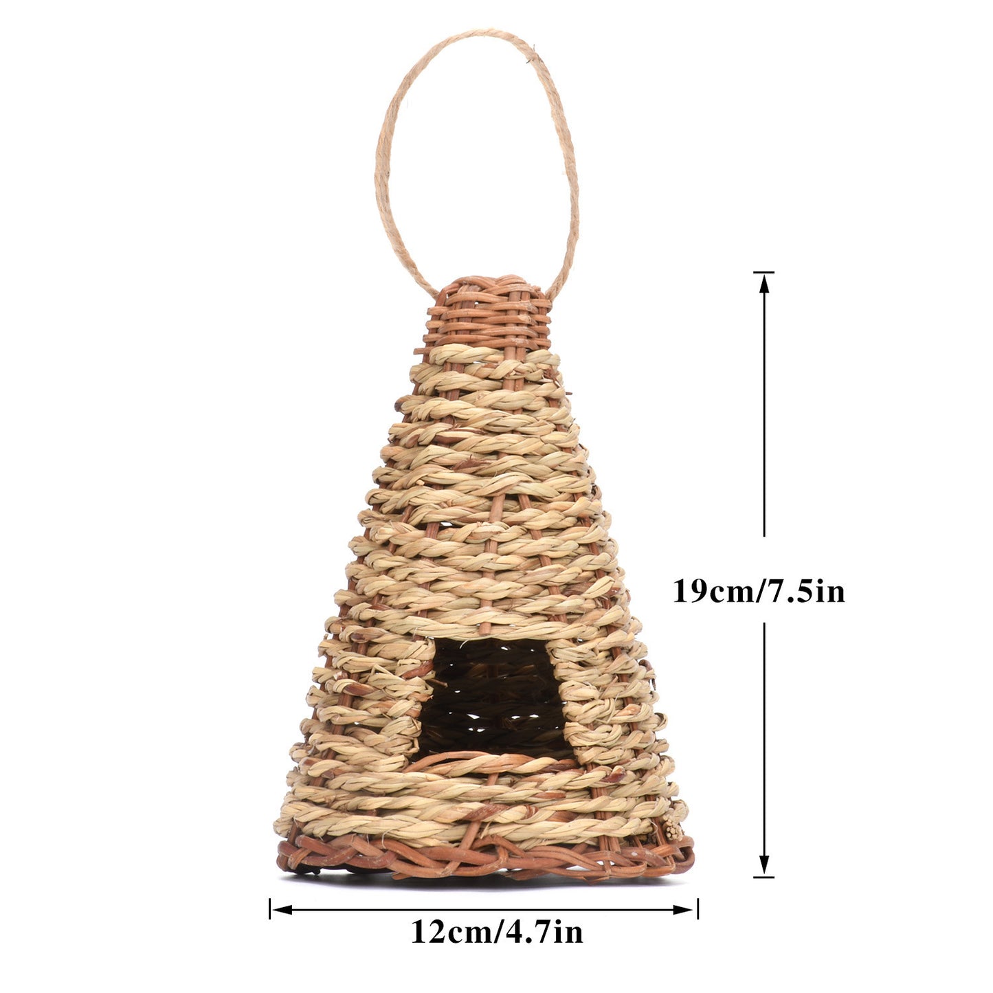 Creative Flat Bottomed Grass Woven Bird's Nest Horticultural Decoration