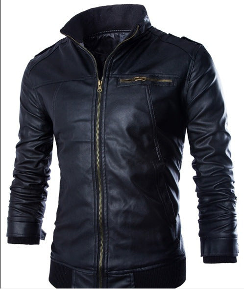 Autumn and winter new style leather men's leather jacket