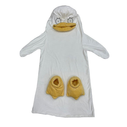 Pajamas Winter Duck One-piece Funny Sleeping Bag For Men And Women