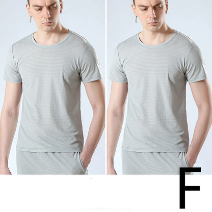 All-match Mesh Men's Short-sleeved Top