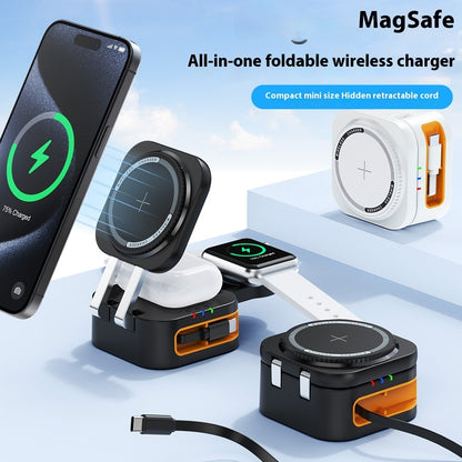 Magasafe Magnetic Phone Holder Three-in-one Desktop Wireless Charger