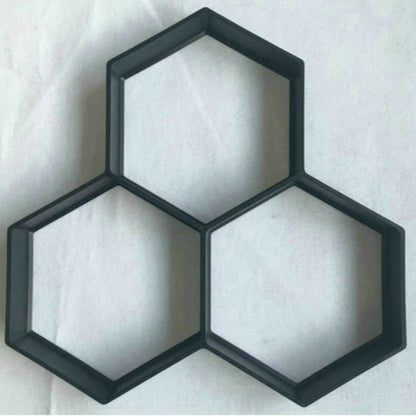 Ultralight diy garden paving mould hexagonal fancy mould