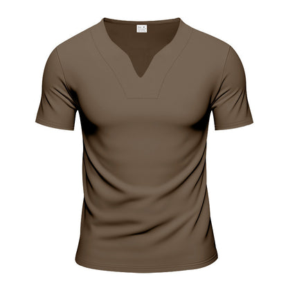 Quick-drying Skin-friendly Loose Solid Color Short Sleeve