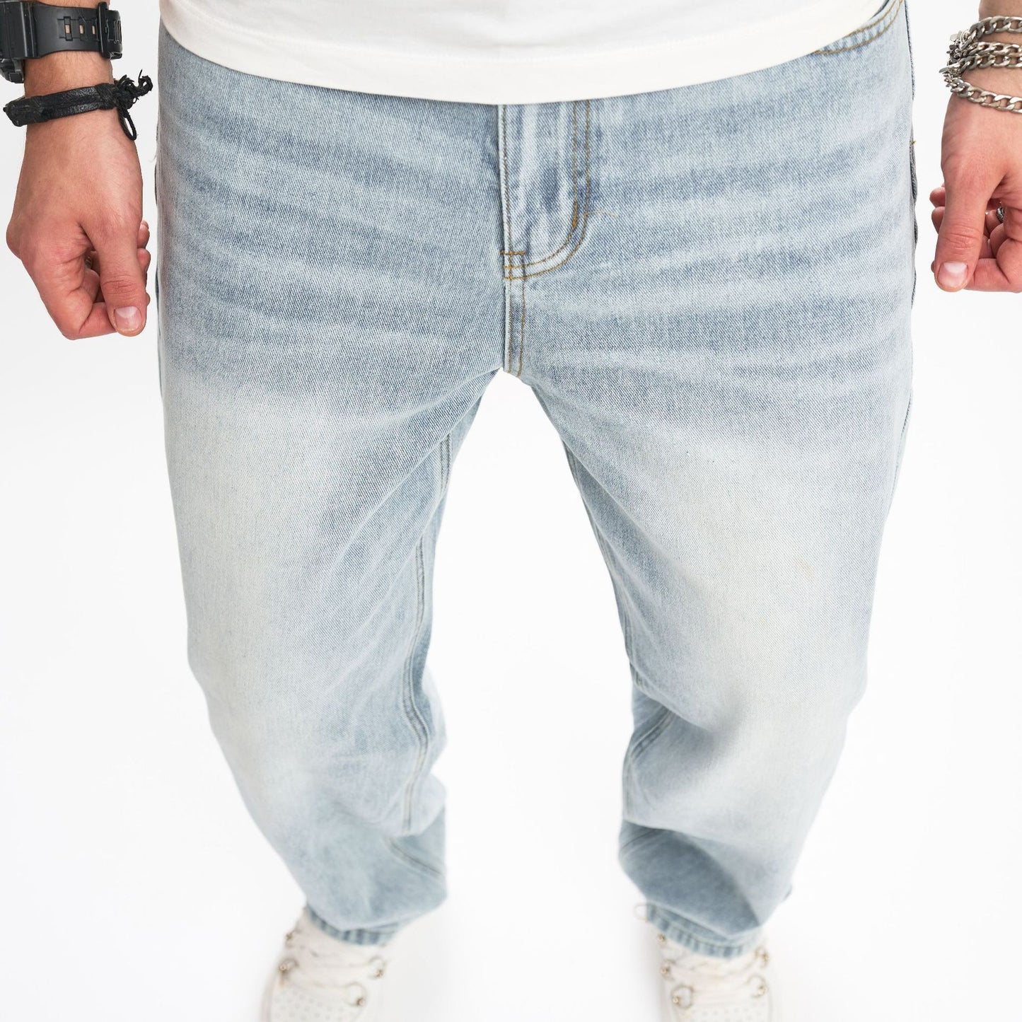 Men's Jeans Loose Wide Leg Leisure Hip Hop Punk