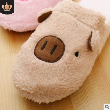 Couple models cartoon pig cotton slippers month cotton slippers home floor soft slippers warm