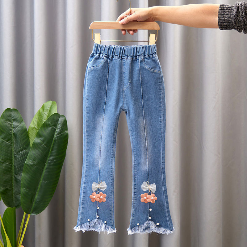 Children's Denim Wide Leg Pants Casual Speaker